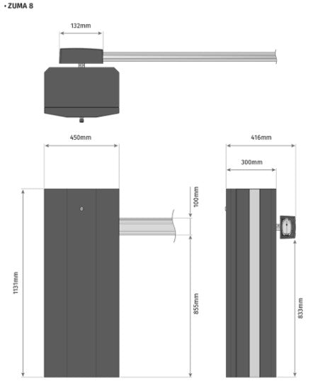 Bariera ZUMA BL 8m - Motorline