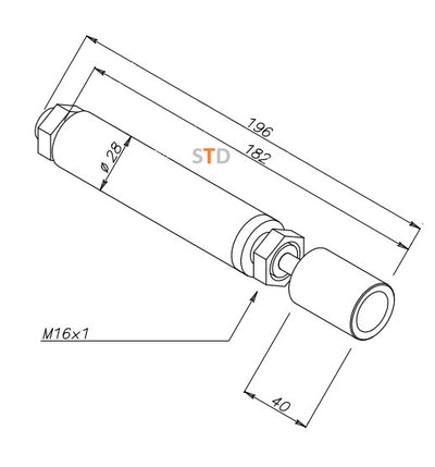 Amortizor usa culisanta 196 mm